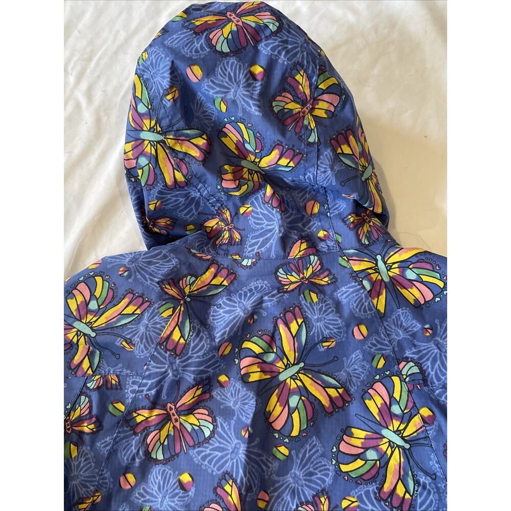 Lands End Butterfly Jacket Hoodie Girls 4T Nylon Lined Youth Kids Windbreaker - Picture 13 of 15
